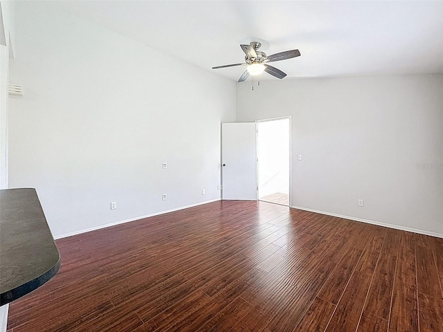 507 E Curlew Pl, Tarpon Springs, FL 34689 - unfurnished room featuring ceiling fan, wood finished floors, and baseboards