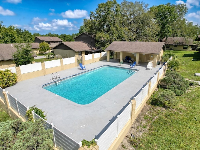 507 E Curlew Pl, Tarpon Springs, FL 34689 - view of swimming pool featuring a patio and view of wooded area
