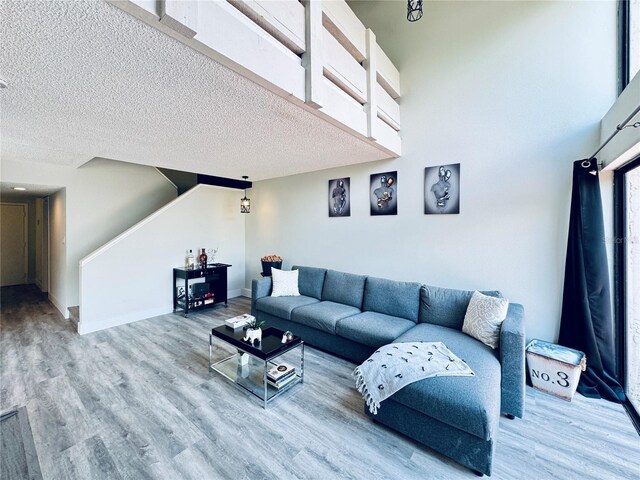 4360 Outrigger Ln, Tampa, FL 33615 - living room featuring wood finished floors and a textured ceiling