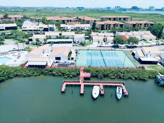 4360 Outrigger Ln, Tampa, FL 33615 - bird's eye view of a large body of water