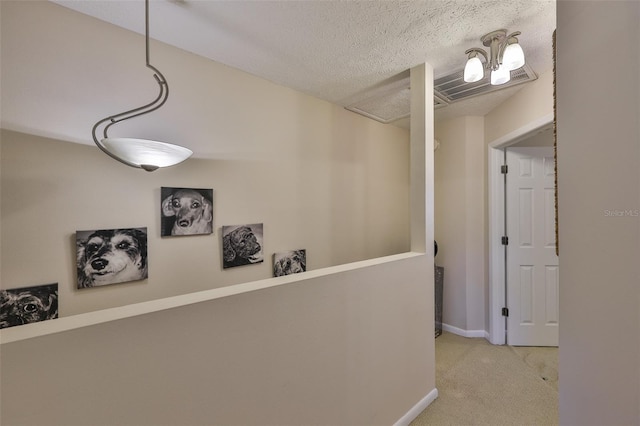 3053 S Concordia Ave Unit A, Tampa, FL 33629 - hallway featuring carpet, baseboards, and a textured ceiling