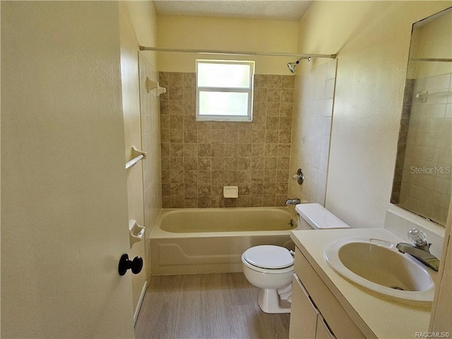 870 S Thyme Pt, Homosassa, FL 34448 - full bathroom featuring shower / bath combination, toilet, vanity, and wood finished floors