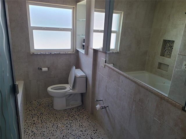 860 Bruce Ave, Clearwater Beach, FL 33767 - full bath featuring toilet and tile walls