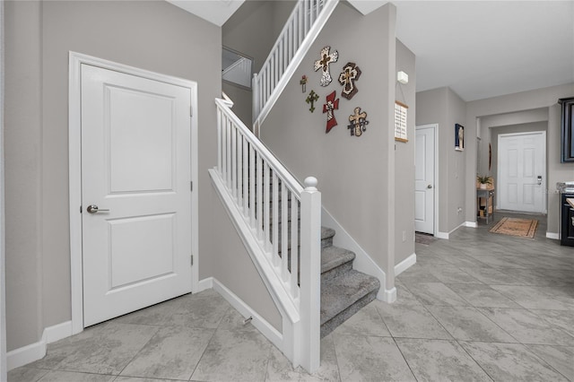 11320 Chilly Water Ct, Riverview, FL 33569 - stairs with baseboards and tile patterned flooring