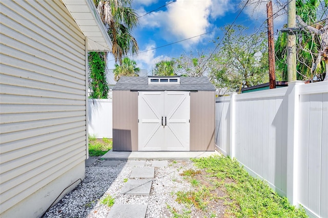 112 11th Ave, Indian Rocks Beach, FL 33785 - view of shed featuring a fenced backyard