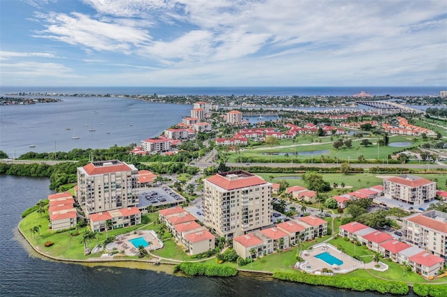 6322 Palma Del Mar Blvd S Unit 1107, Saint Petersburg, FL 33715 - aerial view of apartment complex / building and a nearby body of water