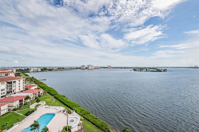 6322 Palma Del Mar Blvd S Unit 1107, Saint Petersburg, FL 33715 - aerial view of a nearby body of water and a pool area