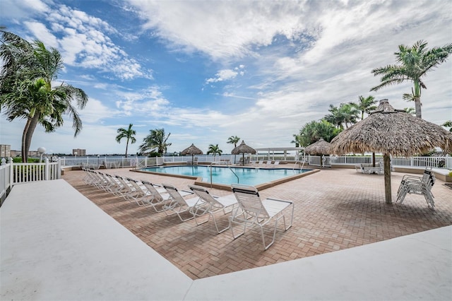 6322 Palma Del Mar Blvd S Unit 1107, Saint Petersburg, FL 33715 - community pool with a patio