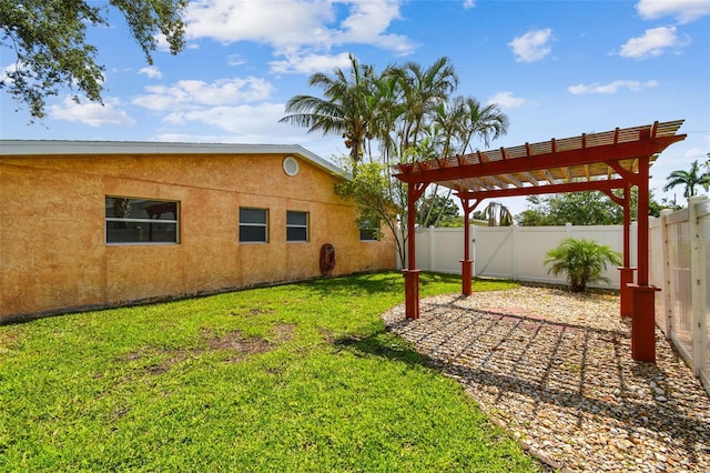 4400 Helena St NE, Saint Petersburg, FL 33703 - view of yard with a pergola and a patio