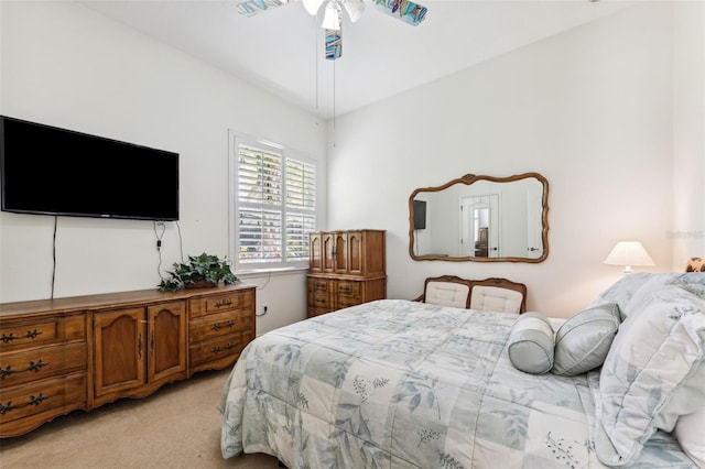 16039 Ternglade Dr, Lithia, FL 33547 - bedroom with light carpet and a ceiling fan