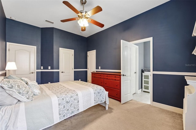 16039 Ternglade Dr, Lithia, FL 33547 - bedroom with carpet flooring, baseboards, and ceiling fan