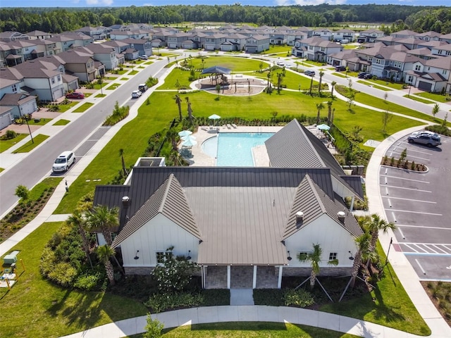 17589 Cruiser Bnd, Land O Lakes, FL 34638 - aerial view of residential area featuring a pool area