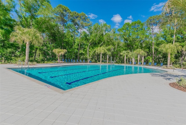 17589 Cruiser Bnd, Land O Lakes, FL 34638 - community pool with view of scattered trees and a patio