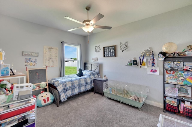 4435 Devinshire Fields Loop, Plant City, FL 33567 - carpeted bedroom with ceiling fan and baseboards