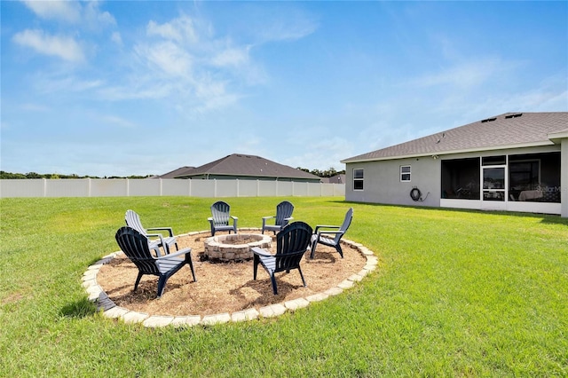 4435 Devinshire Fields Loop, Plant City, FL 33567 - view of yard featuring a fire pit