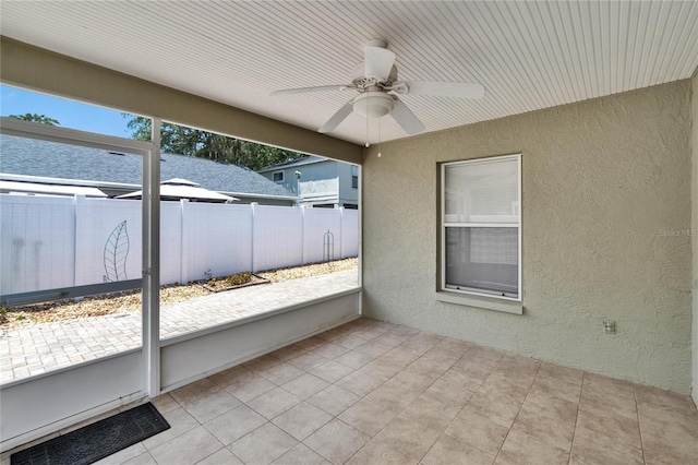 2527 Wrencrest Cir, Valrico, FL 33594 - unfurnished sunroom with a ceiling fan