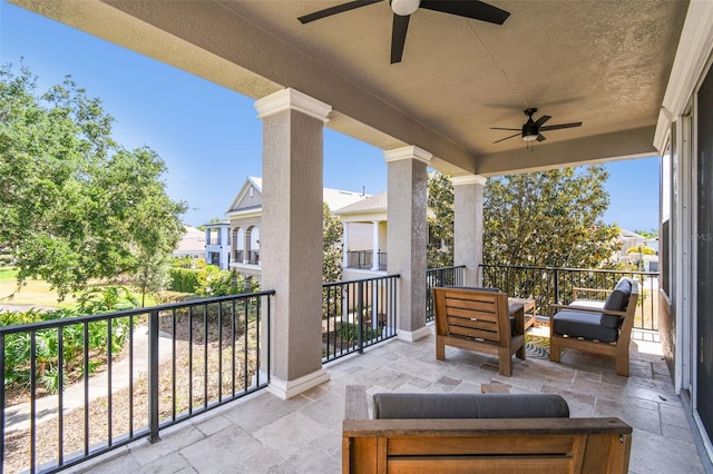7523 Excitement Dr, Kissimmee, FL 34747 - balcony with ceiling fan