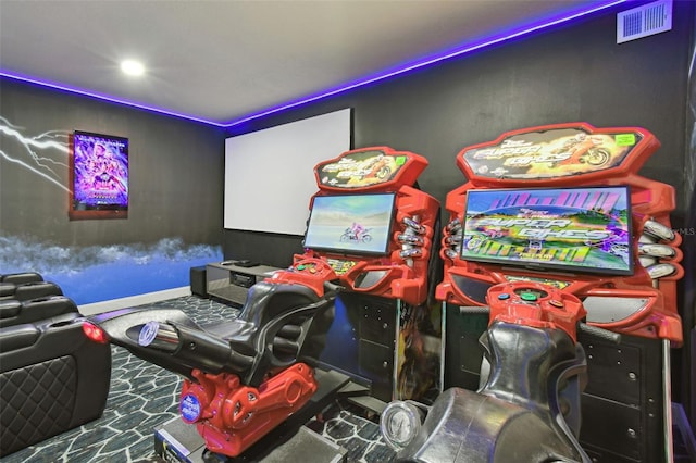 7523 Excitement Dr, Kissimmee, FL 34747 - carpeted cinema featuring recessed lighting