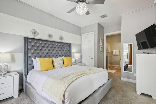 7523 Excitement Dr, Kissimmee, FL 34747 - bedroom featuring light colored carpet, baseboards, and a ceiling fan