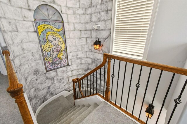 7523 Excitement Dr, Kissimmee, FL 34747 - stairway with carpet floors