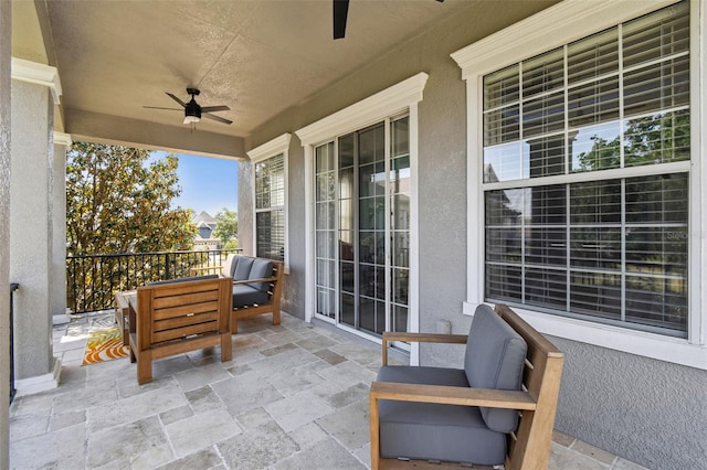 7523 Excitement Dr, Kissimmee, FL 34747 - view of patio / terrace featuring a ceiling fan