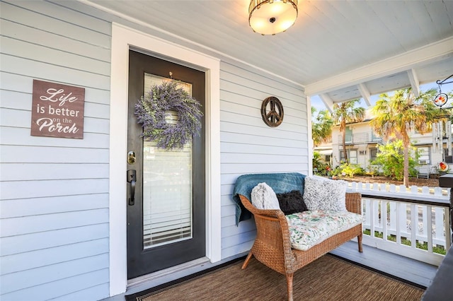 634 6th St N, Saint Petersburg, FL 33701 - doorway to property with covered porch