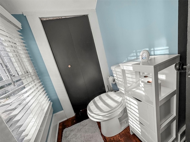 634 6th St N, Saint Petersburg, FL 33701 - bathroom with wood finished floors and toilet