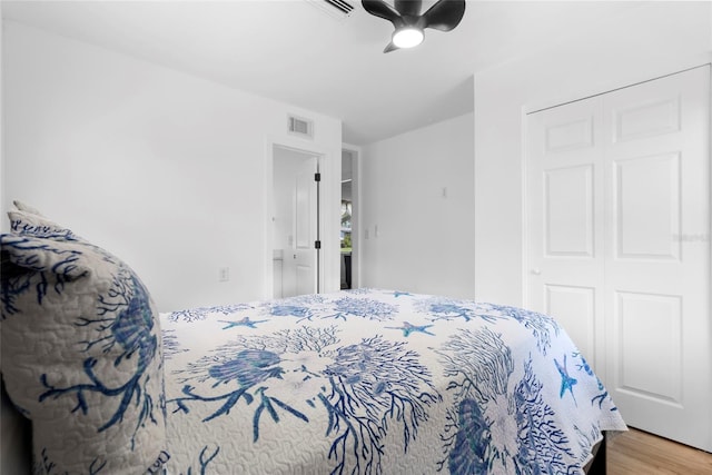 1851 Oklahoma Ave NE, Saint Petersburg, FL 33703 - bedroom featuring wood finished floors and ceiling fan