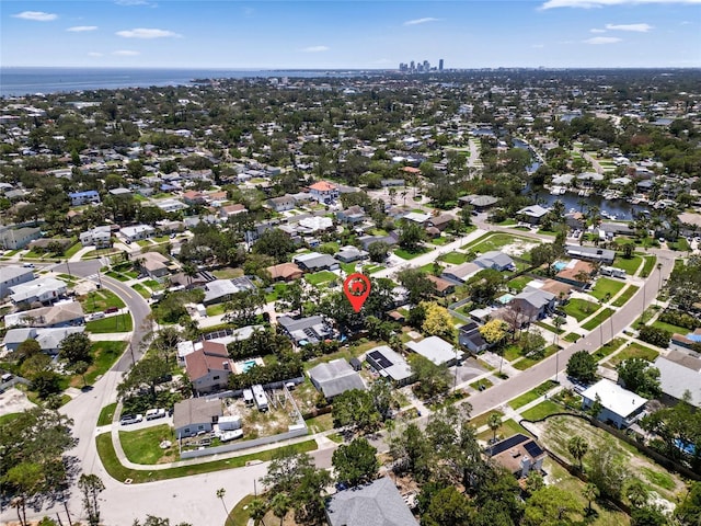 1851 Oklahoma Ave NE, Saint Petersburg, FL 33703 - aerial view of property and surrounding area with a large body of water and nearby suburban area