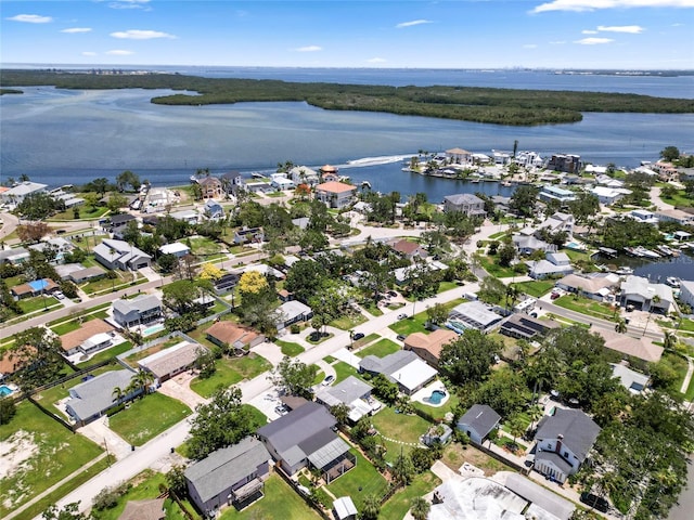 1851 Oklahoma Ave NE, Saint Petersburg, FL 33703 - aerial view of property and surrounding area with a large body of water and nearby suburban area