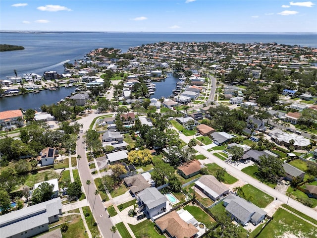 1851 Oklahoma Ave NE, Saint Petersburg, FL 33703 - aerial view of property and surrounding area featuring a nearby body of water and nearby suburban area