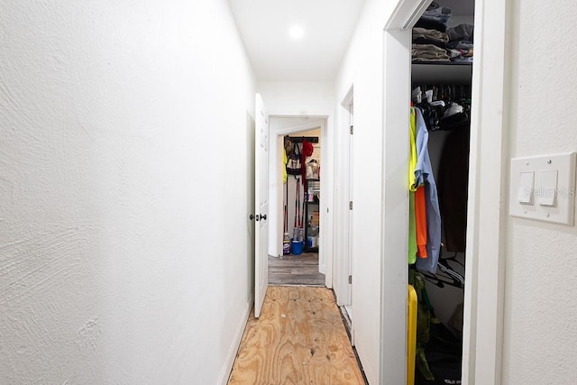 1816 W Lake Parker Dr, Lakeland, FL 33805 - hallway featuring light wood-type flooring