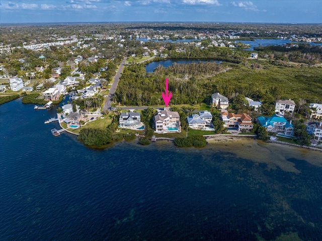 812 Point Seaside Dr, Crystal Beach, FL 34681 - view of property location with a large body of water and nearby suburban area
