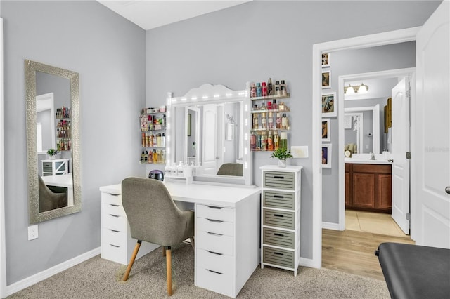 7238 Milestone Dr, Apollo Beach, FL 33572 - office space featuring baseboards and a sink