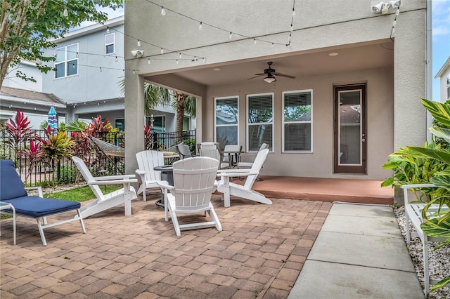 7238 Milestone Dr, Apollo Beach, FL 33572 - view of patio featuring a ceiling fan