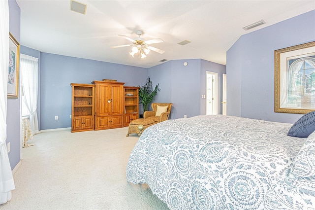 350 2nd St N Unit 1, Saint Petersburg, FL 33701 - bedroom with light carpet, a ceiling fan, and baseboards