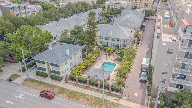 350 2nd St N Unit 1, Saint Petersburg, FL 33701 - aerial perspective of suburban area featuring a pool area
