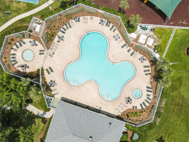 4852 Trinidad Dr, Land O Lakes, FL 34639 - aerial view of a pool