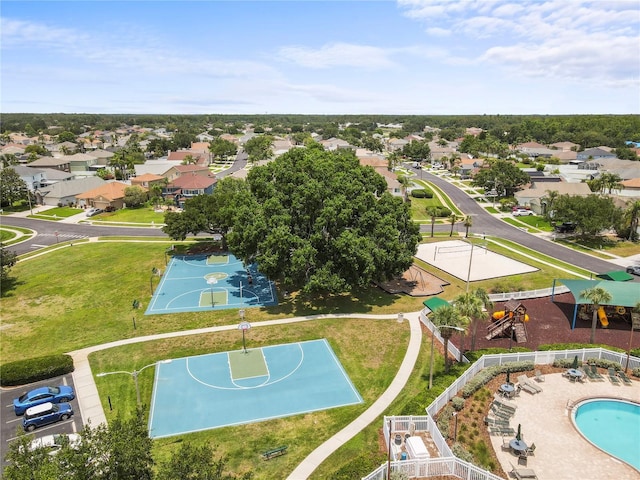 4852 Trinidad Dr, Land O Lakes, FL 34639 - aerial view of residential area featuring a pool
