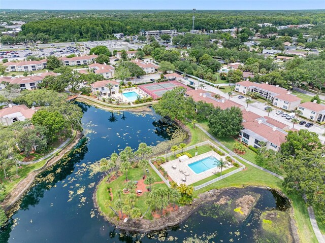 10356 Carrollwood Ln Unit 204, Tampa, FL 33618 - aerial overview of property's location with a pool area and a large body of water