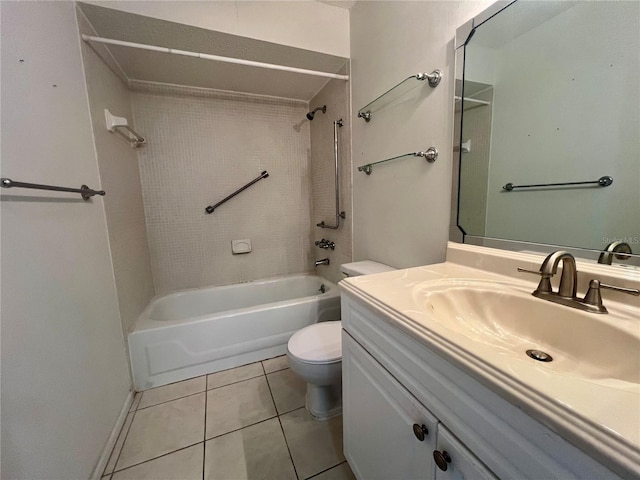 1510 Mission Hills Blvd Unit 19-F, Clearwater, FL 33759 - bathroom with toilet, tub / shower combination, vanity, and tile patterned flooring