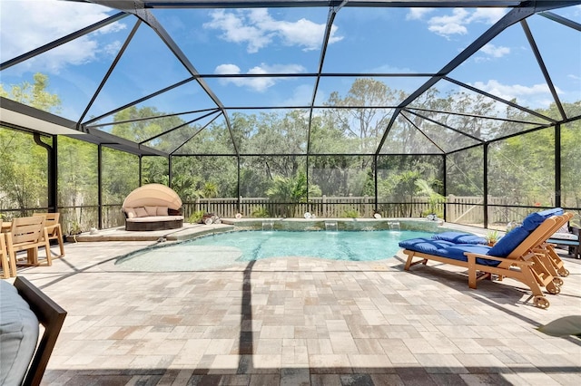 5026 Bromeliad Ave, Wimauma, FL 33598 - view of swimming pool with a patio, a lanai, and a fenced backyard