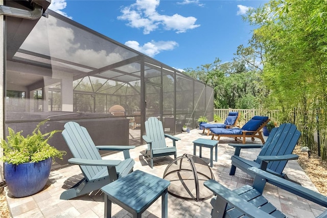 5026 Bromeliad Ave, Wimauma, FL 33598 - view of patio featuring glass enclosure