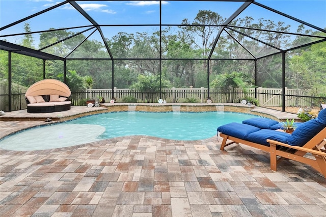 5026 Bromeliad Ave, Wimauma, FL 33598 - view of pool featuring a patio area, a lanai, and a fenced backyard