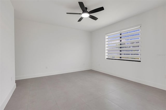 3578 NE 9th Pl, Cape Coral, FL 33909 - spare room with ceiling fan, tile patterned flooring, and baseboards