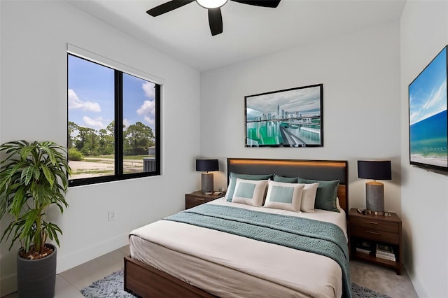 3578 NE 9th Pl, Cape Coral, FL 33909 - bedroom featuring baseboards and a ceiling fan