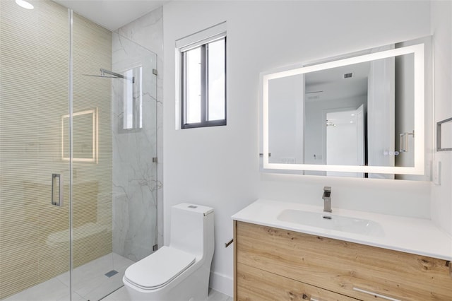 3578 NE 9th Pl, Cape Coral, FL 33909 - full bath with vanity, toilet, and a marble finish shower