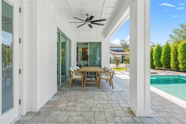 13859 Sharp Hawk Dr, Riverview, FL 33569 - view of patio with ceiling fan