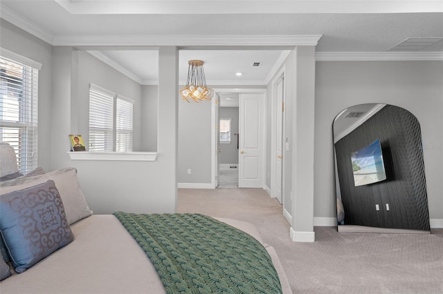 13859 Sharp Hawk Dr, Riverview, FL 33569 - carpeted bedroom with crown molding and baseboards