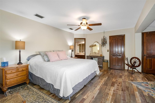 11109 Winn Rd, Riverview, FL 33569 - bedroom featuring dark wood-type flooring and ceiling fan